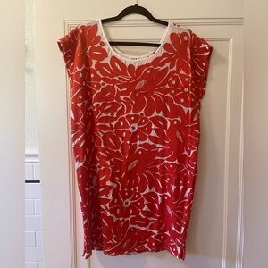 Sister Mary tunic dress, orange embroidery, size XS but can fit up to a medium